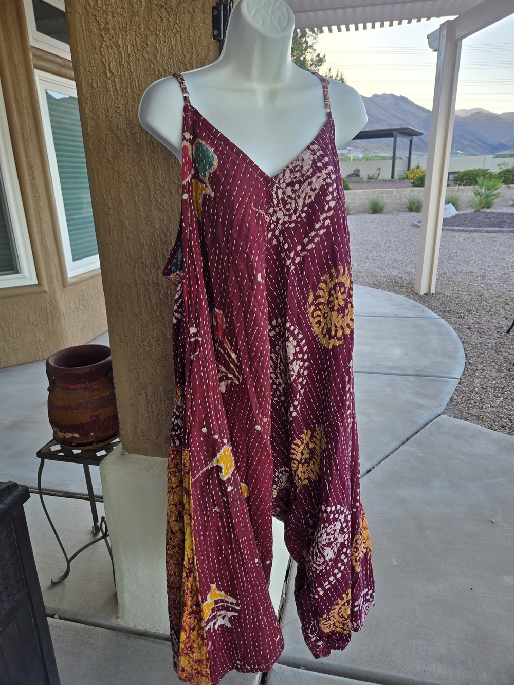 Kantha Bea Raven Jumpsuit Reversible Two-sided